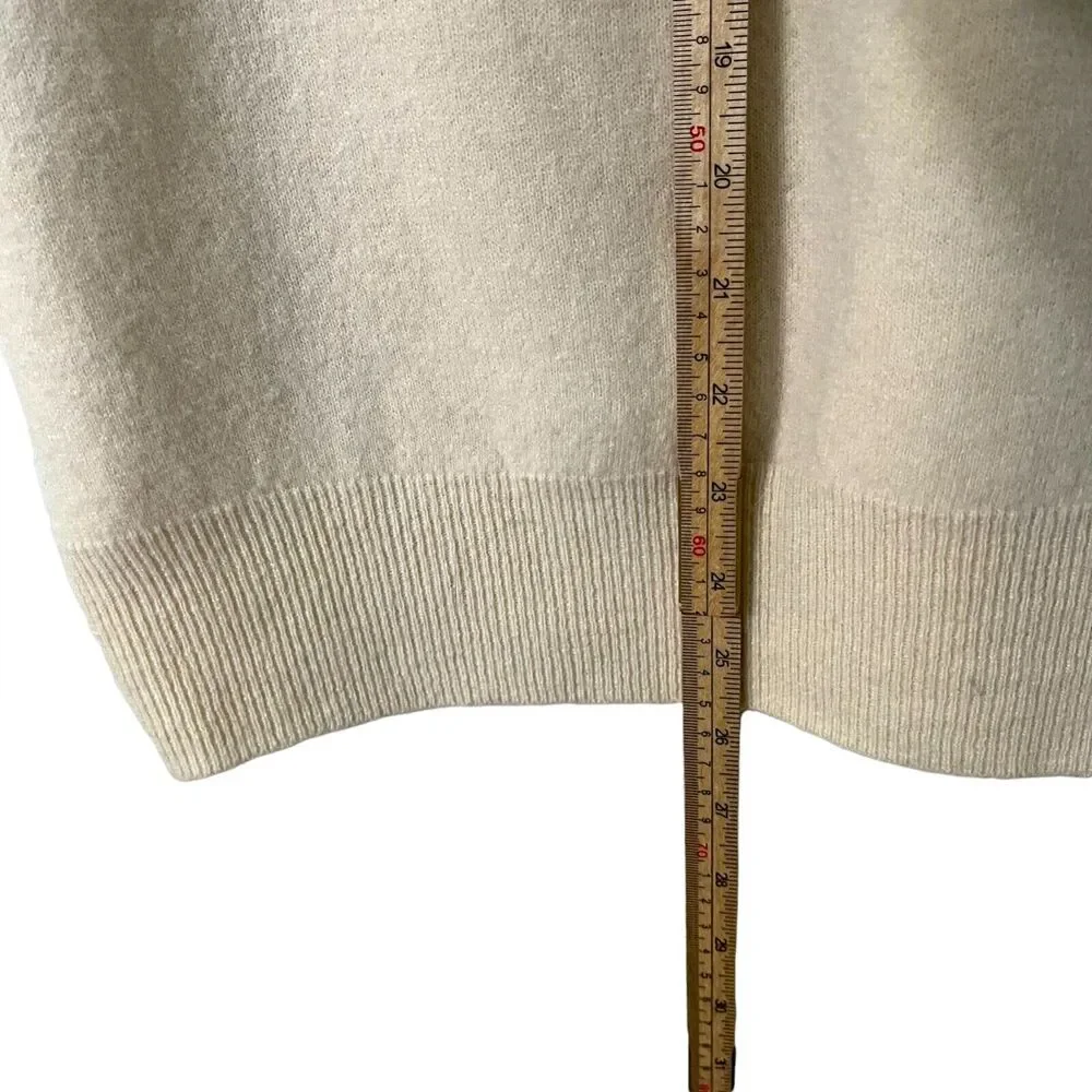 Sweater Vest Vintage The Gap Lambswool Cream With Pocket Women's M Knit Popover
